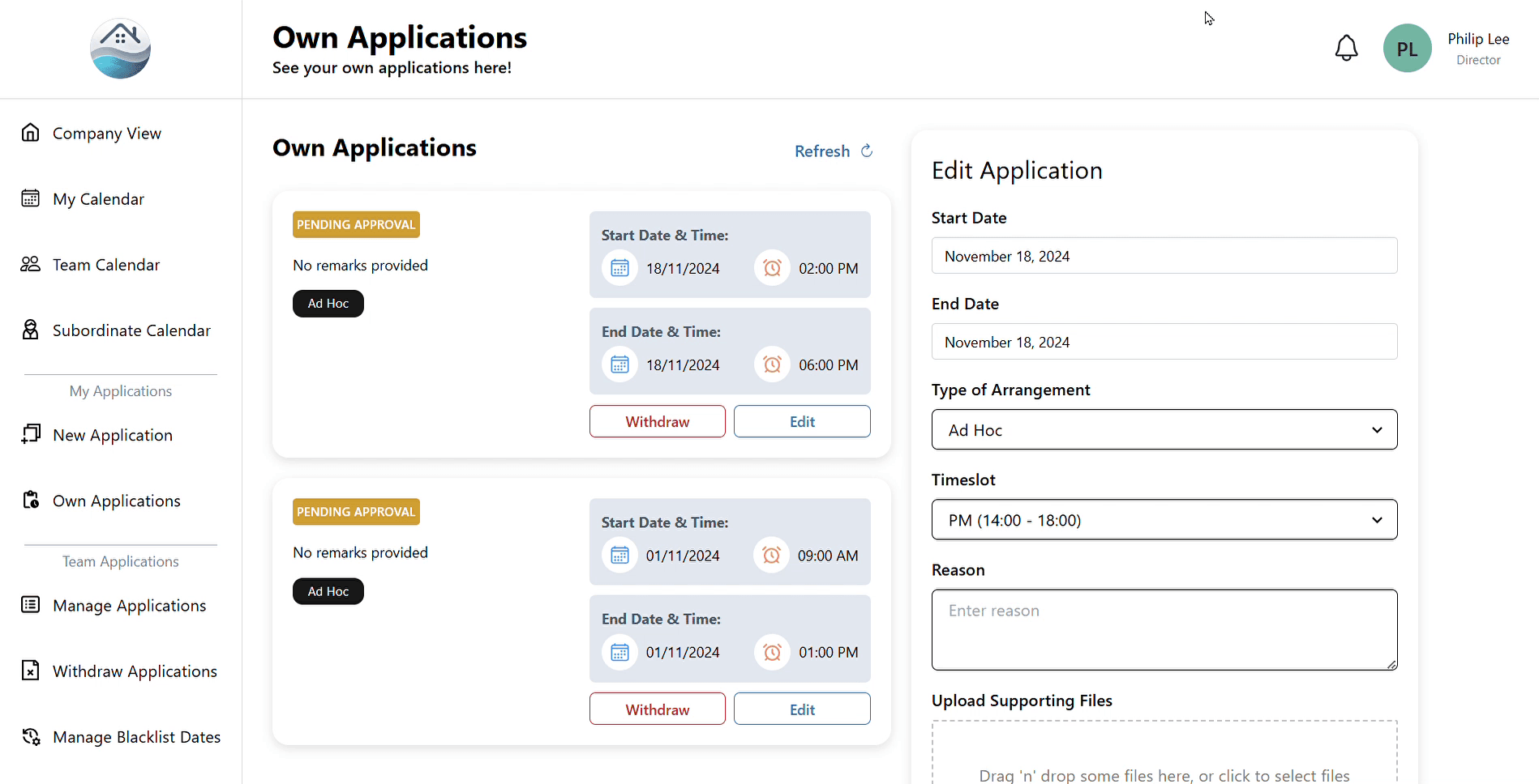 Screenshot of SerenShift project